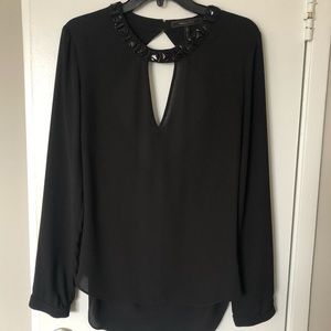 BCBGMaxAzria Open Back Blouse - M